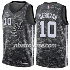 Män San Antonio Spurs Tröja DeMar DeRozan 10 Nike City Edition Svart Swingman